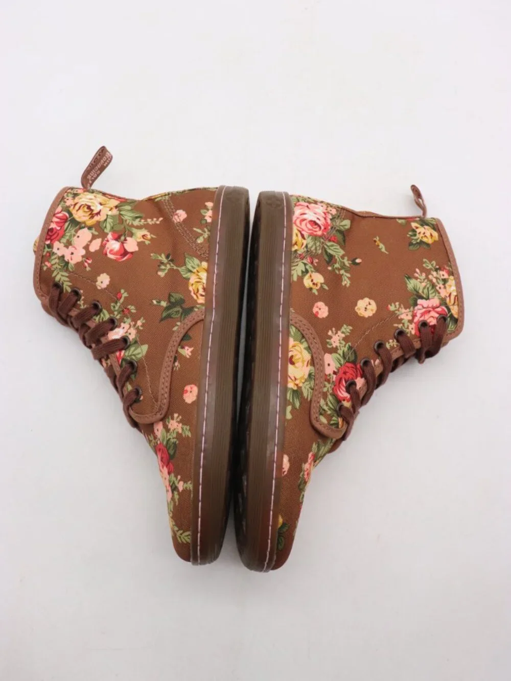 Doc Dr Martens Shoreditch Women’s Size 8 AirWare Floral Canvas Lace Up Boots